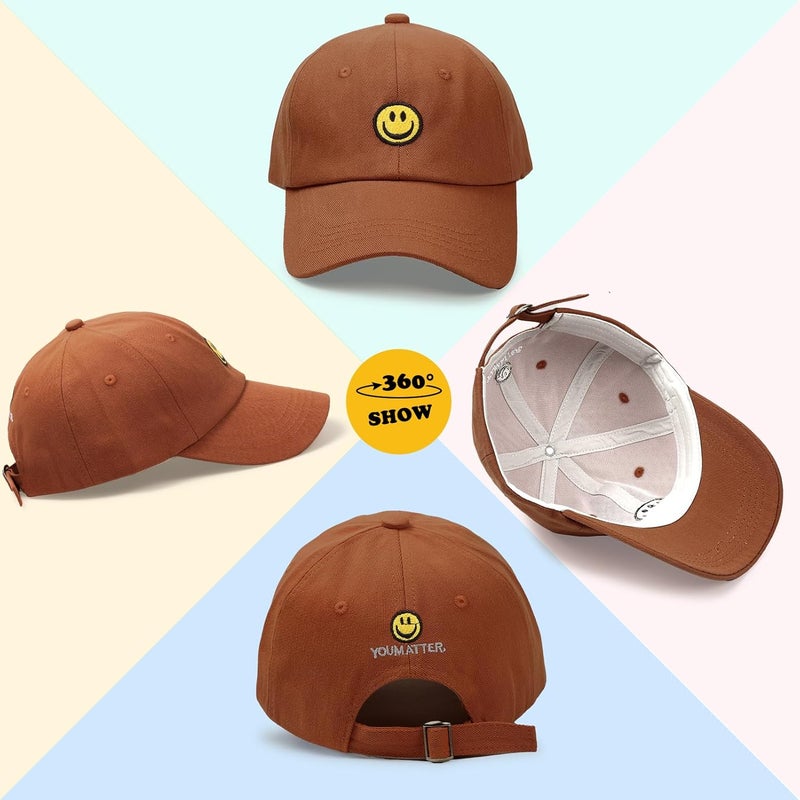 SONMONY Store Smile Face Toddler Baseball Cap Boy Baseball Hats Kids Washed Funny Hats Adjustable Cute Caps for 3-12 Years… - Image 3